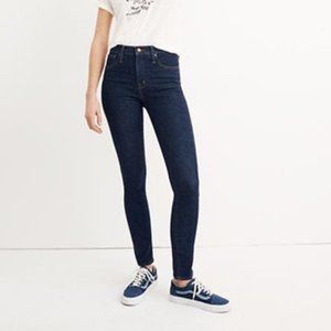 Madewell 10" High Rise Skinny dark Lucille Wash jeans size 24